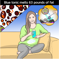 Blue tonic melts 63 pounds of fat