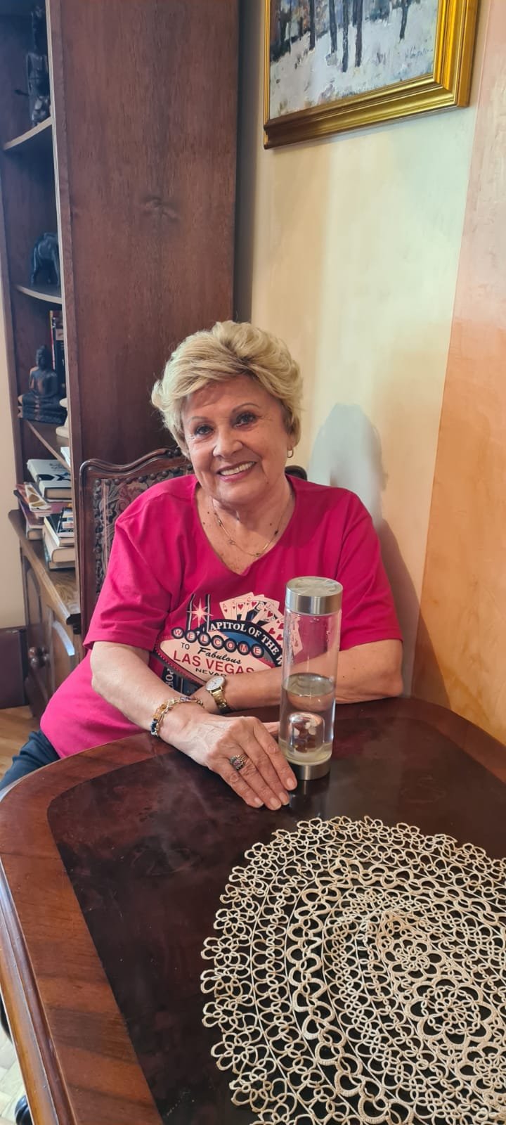 Debra holding SlimCrystal